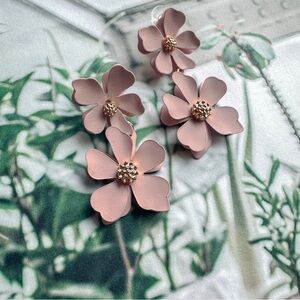 Pink Floral Earrings